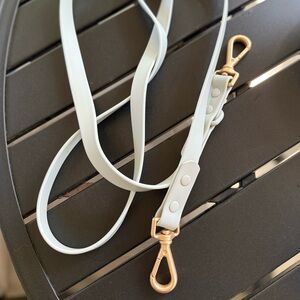 Grey waterproof dog leash with Gold Hardware (new)